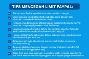 Tips Mencegah Limit PayPal