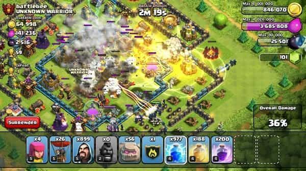 cara menyerang coc